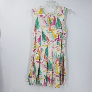 TORI RICHARD women's 0 multicolor paint strokes fit and flare mini dress